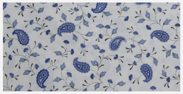 Скатерть с акриловым покрытием белая с синим рисунком в провансальском стиле производителя Maison Gabel Biot (Франция)